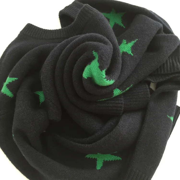 

100% Cashmere Women Sweater 2021 New Round Neck Pullover Star Sweaters for Women