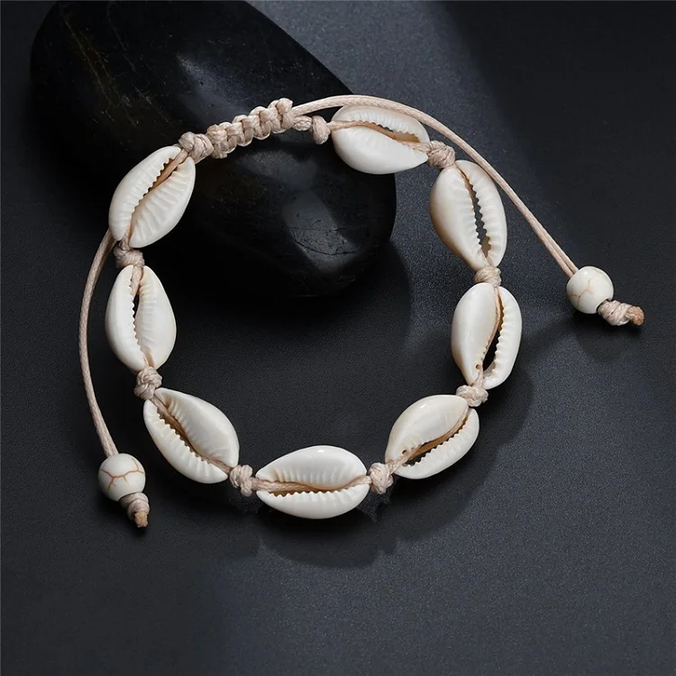Yiustar 1pc Hot Sale Rainbow color Trendy Wholesale Generous Exquisite Cowrie Sea Shell Bracelet in Adjustable Birthday Keepsake | Украшения