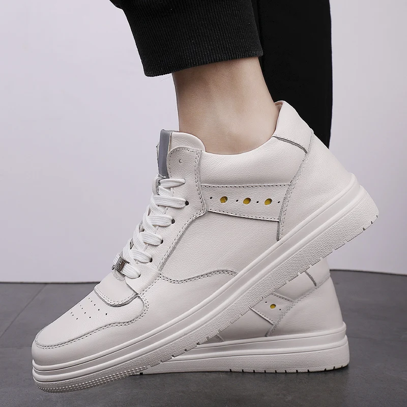 Кроссовки мужские из натуральной кожи Повседневная Удобная Уличная обувь