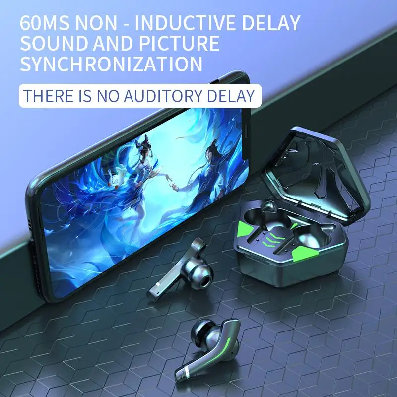 

Low Latency Gaming Headsets Sound Positioning Earphone TWS Wireless Bluetooth 5.1 Headphone Noise Cancelling Gaming Earbuds New