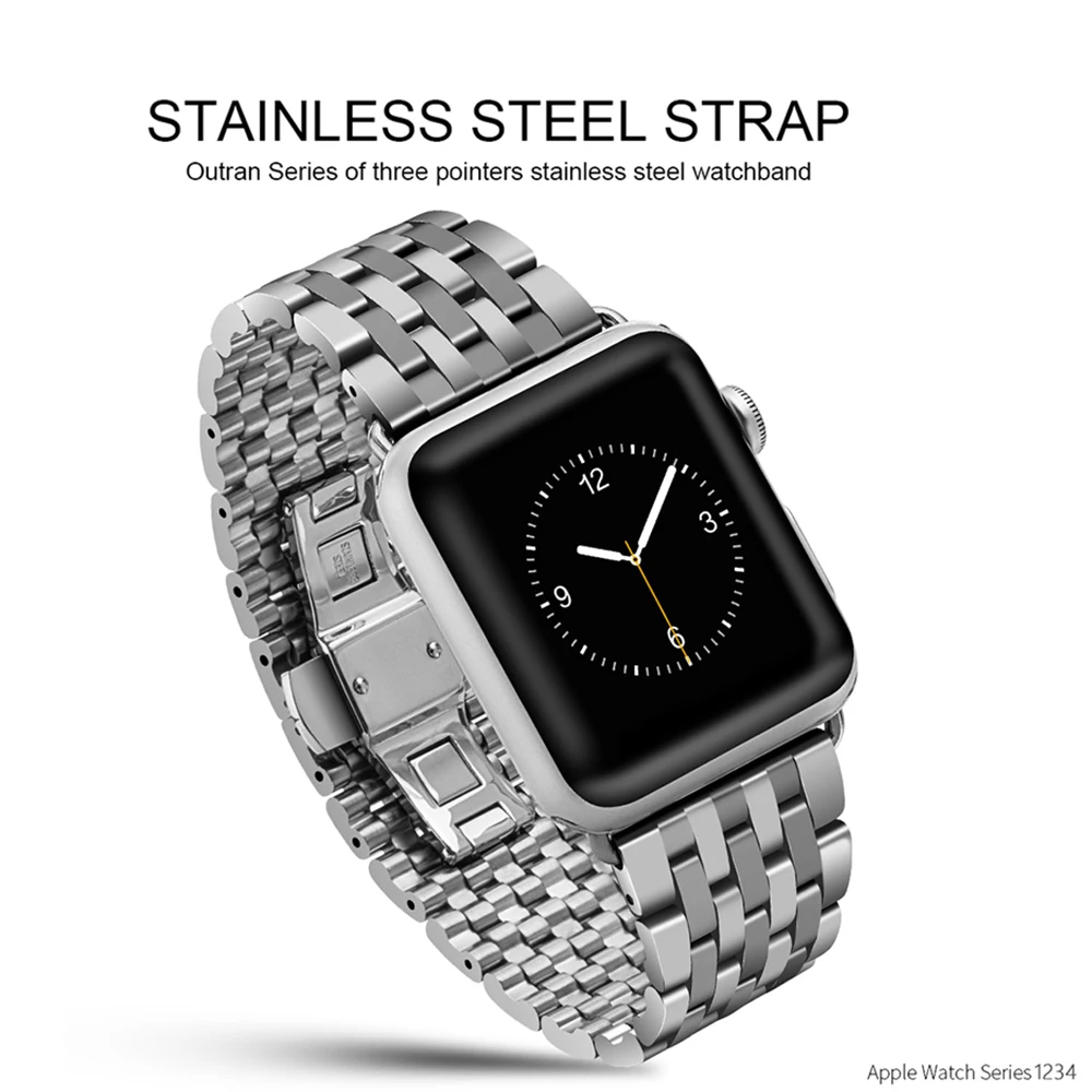 Ремешок HOCO для Apple Watch 40 мм 44 металлический браслет с застежкой бабочкой iWatch Series 4 3