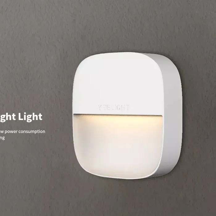 Белый Xiaomi Mijia Yeelight YLYD09YL квадратный с регулируемым светом умный датчик ночного света Ультра-низкое энергопотребление AC220V - Цвет: Белый