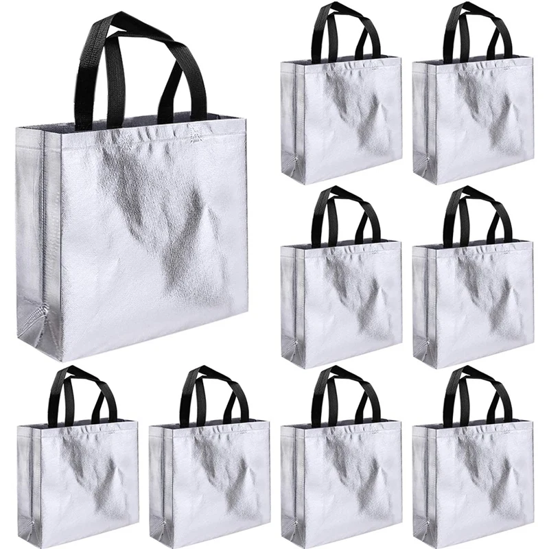 

ASDS-12 Pack Grocery Bag,Multipurpose Non-Woven Large Tote Bag with Handle,Eco Reusable Present Bag for Party/Shopping