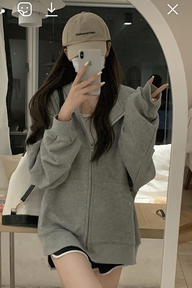 

Осенний свитер Di one heart! Свитер с капюшоном для отдыха дикая ленивая девочка сердце любовь * белая вода