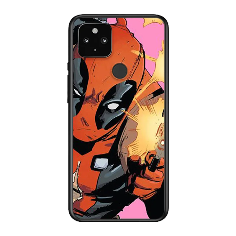 

Marvel Avengers Deadpool Super Hero For Google Pixel 5 4A 5G 4 XL Soft Shell TPU Silicone Black Cover Phone Case