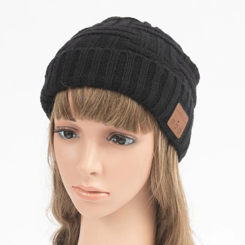 Вязаная шапка для Bluetooth V5.0 съемные стерео музыкальные беспроводные наушники