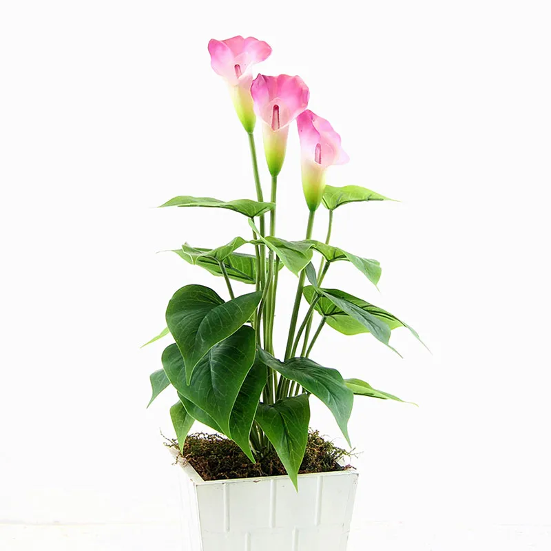 

40CM Artificial Calla Flower Bundle Plastic Green Plants DIY Home Landscaping Material House New Year Decoration Accessories