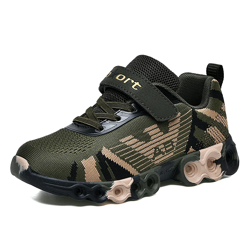 

New Boys Sports Shoes Camouflage Outdoor Sneakers Running Children Shoes Breathable Kids Toddler