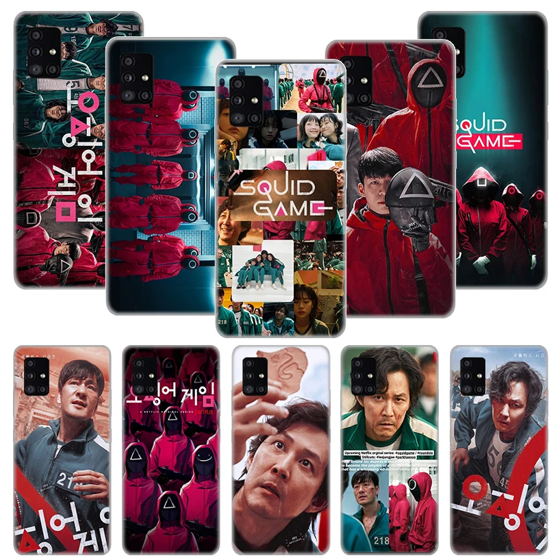 

Korean TV Squid Game Phone Case Funda For Samsung Galaxy A51 A71 A02S A50 A70 A30 A40 A20 A10S A20E A01 A91 A81 Back Cover Coque