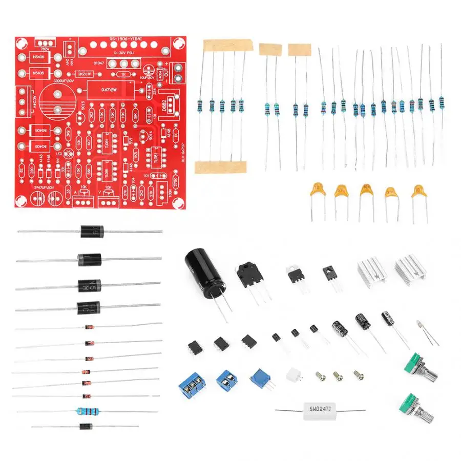 DC Регулируемый источник питания DIY Kit 0-30V 2mA-3A регулируемый ток ограничения защиты для школы, школы, образования, лаборатории