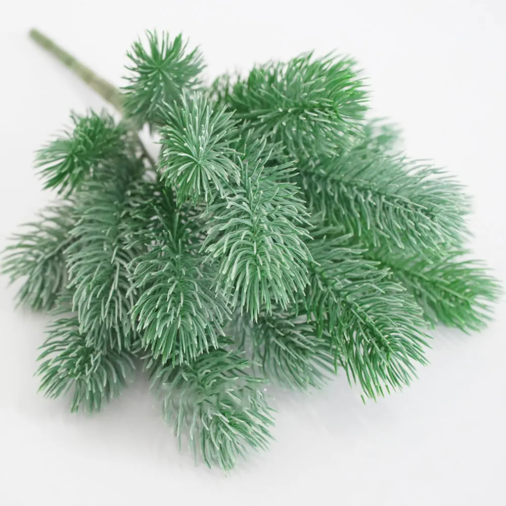 

Cute Artificial Pine Needles Simulation Green Plants Branches Decor DIY Accessories For Garland Home Desk Bedroom Wreath Green