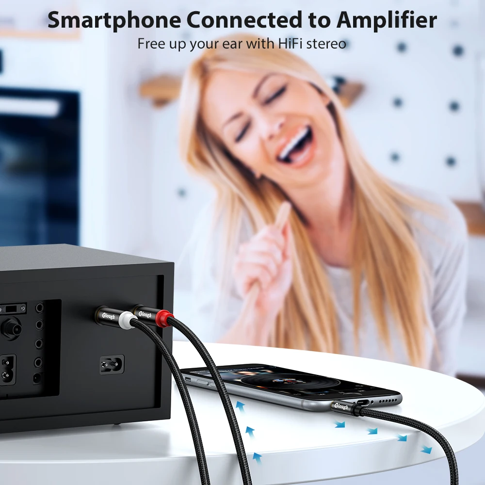 Фото Кабель Elough RCA с разъемом 3 5 мм на 2 Aux аудиокабель штекер адаптер HiFi сплиттер для Apple Кабель Elough RCA с разъемом 3 5 мм на 2 Aux аудиокабель штекер адаптер HiFi сплиттер для Apple