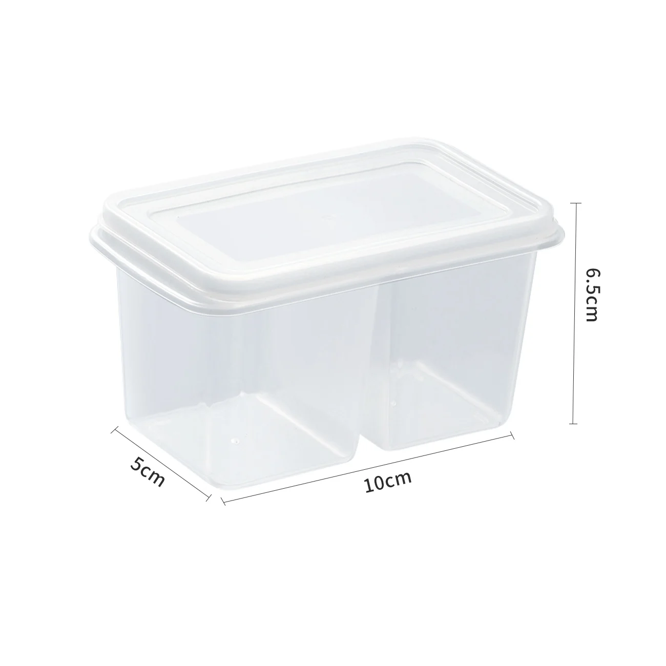 

2 Grids Fresh-Keeping Box Small Onion Ginger Garlic Separated Food-Grade Plastic Household Refrigerator Storage Box