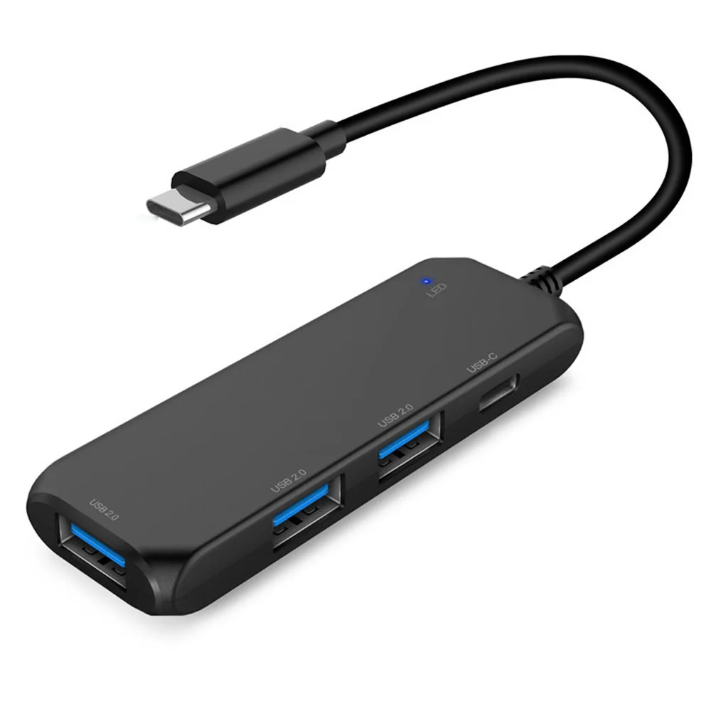 

4-in-1 Type C Hub With 3 USB 2.0Port Multi Splitter Adapter OTG for Macbook Air With Pro Air PC Computer Notebook Accessories