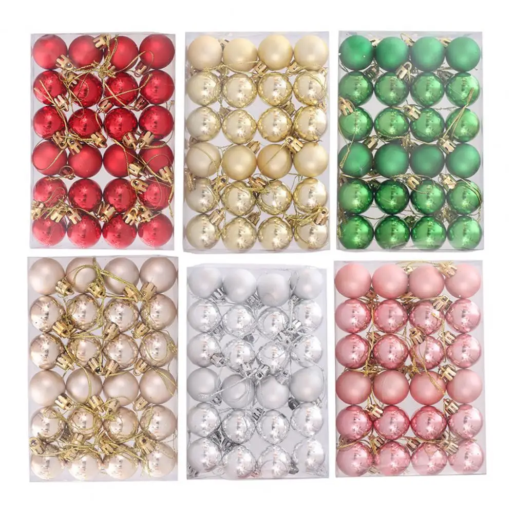 

24 шт./корт. Рождественские шары с гальваническим покрытием, изысканные пластиковые легкие блестящие рождественские украшения, подвесные ша...