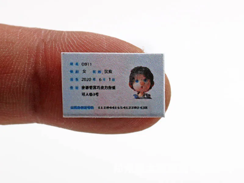 

Dollhouse 1/6 1/12 doll model mini scene props bank card ID card OB11 toy accessories