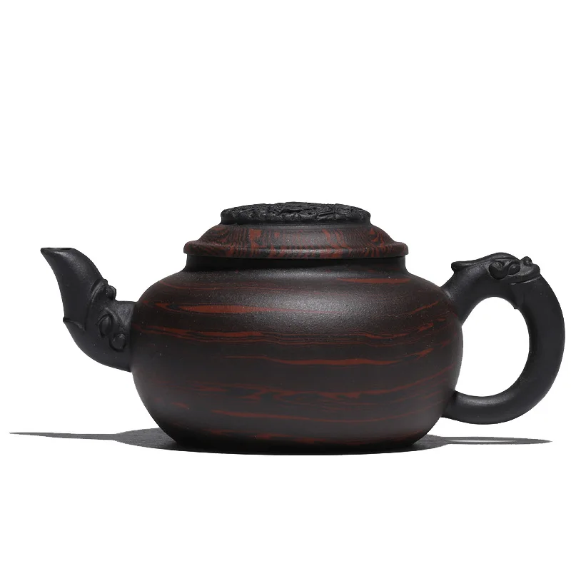 

Zhiyixing raw ore full manual purple clay pot inner wall Zhang Longfeng twisted clay teapot kungfu tea set mixed batch