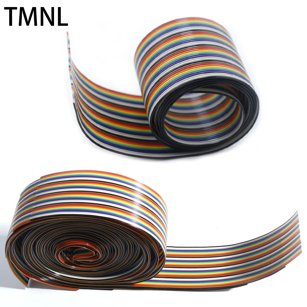 

1Meter 40P PITCH Color Flat Ribbon Cable Rainbow DuPont Wire for FC Dupont JST-XH wiring Line Jumper Arduino Circuit connection