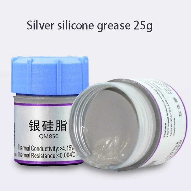 

QNPLUM QM850 Silver Silicone Grease High-Power Led Thermal Grease Computer CPU Thermal Grease Suitable for LED(2Pcs)