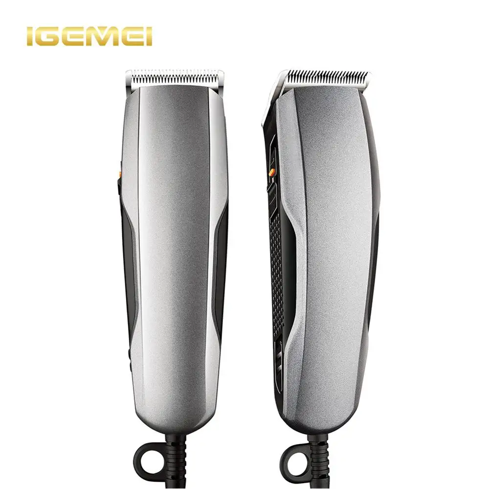 Профессиональные электрические машинки для стрижки волос IGEMEI серая машинка