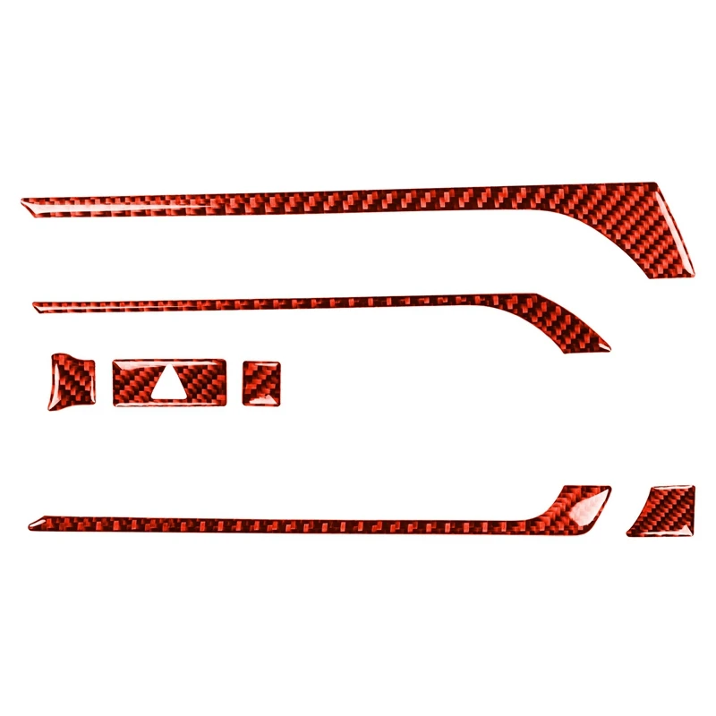 

For Mazda MX-5 Miata Roadster 2016+ MX5 ND Car Center Dashboard Air Vent Strip Cover Trim Carbon Fiber Sticker 7PCS LHD