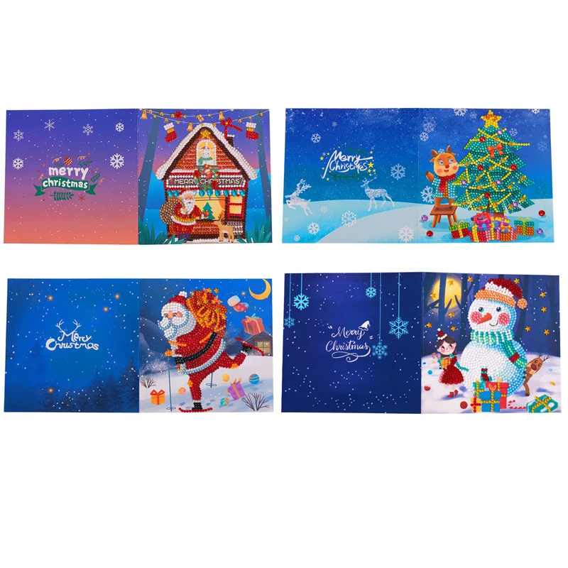 

Special shaped Diamond Painting Greeting Cards Christmas Birthday Postcards 5D DIY Kids Festival Greet Cards Gift