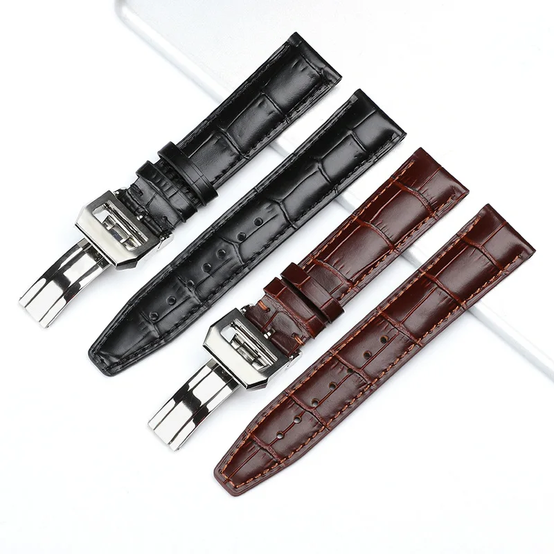 Cowhide Watchband For IWC PILOT'S WATCHES PORTOFINO PORTUGIESER Watch Straps 20mm 21mm 22mm Universal Wristband Belt Accessories