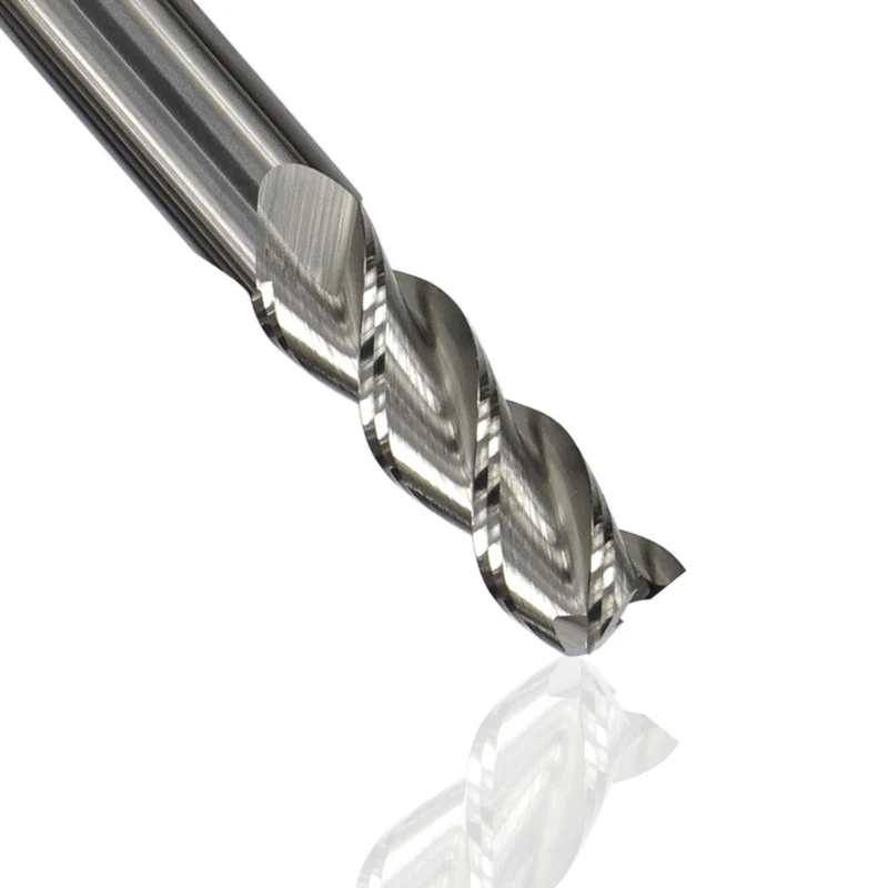 

3 Flute Carbide End Mill 8pcs 2-12mm Aluminum Cutting Milling Spiral Router Bit Wood Cutter Endmill