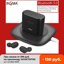 INSMA Mini TWS  In-ear bluetooth 5.0 Earphone Sports Hi-Fi Stereo True Wireless Earbuds Binaural Support QI Charging Ear Buds