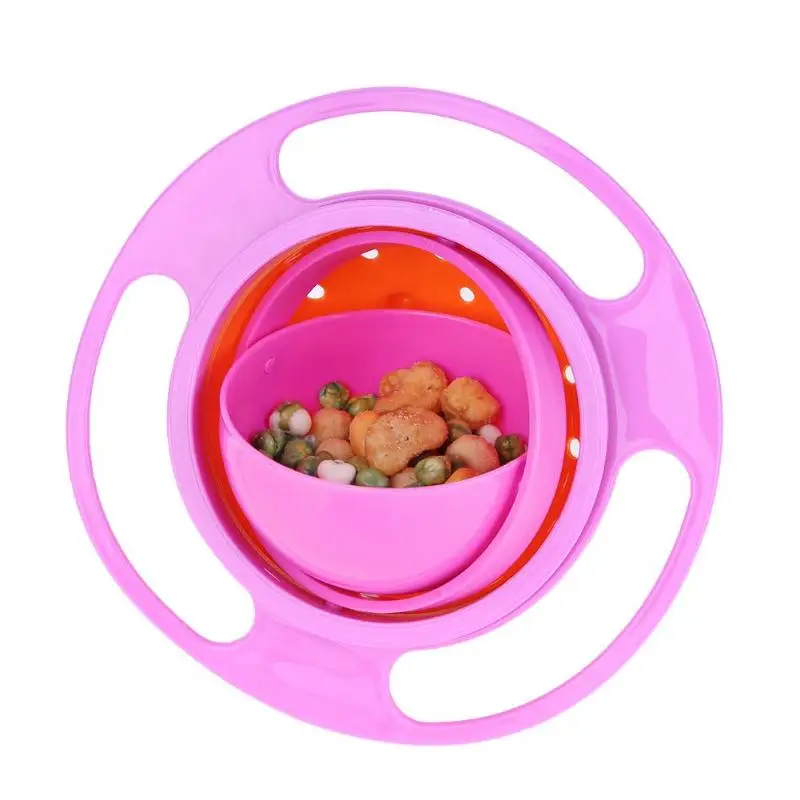 

Newborn Baby Bowl Universal Gyro Bowl Practical Design Children 360 Degrees Rotate Balance Gyro Umbrella Bowl Spill-Proof Bowl