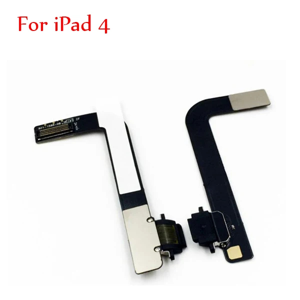 for ipad 4 black Зарядный порт док-станция USB разъем гибкий кабель для iPad 2/3/4 5 Air 2 6 Mini 1 2 3 4 ленты запасные части-в мобильном телефоне - Цвет: for ipad 4 black