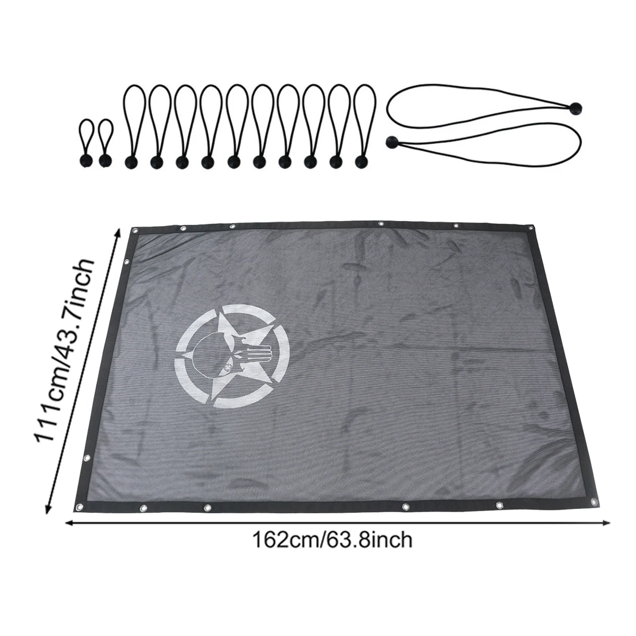 Солнцезащитная сетка с верхним покрытием для защиты от УФ-лучей на крышу Jeep Wrangler
