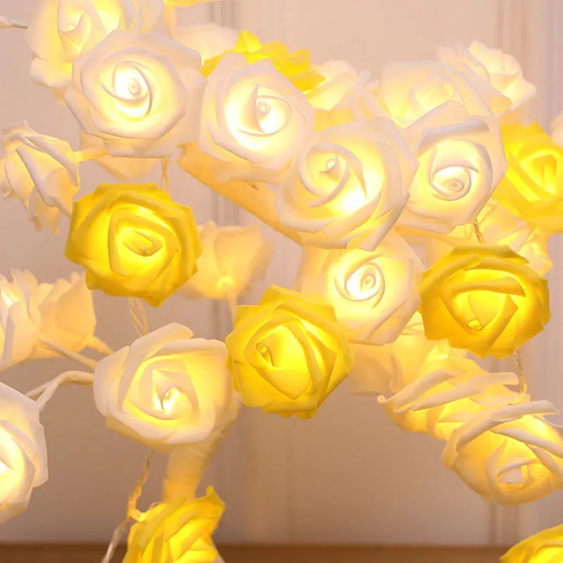 

1.5/3/5M Rose Flower Modeling String Lights Fairy 10/20/50 LED Light for Party Wedding Garden Festival Decoration Home Decor