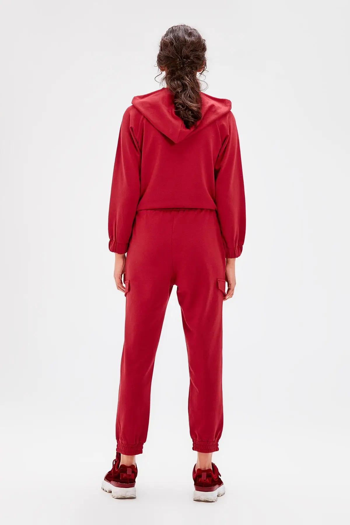 Trendyol бордовые трикотажные спортивные штаны TWOAW20EA0033