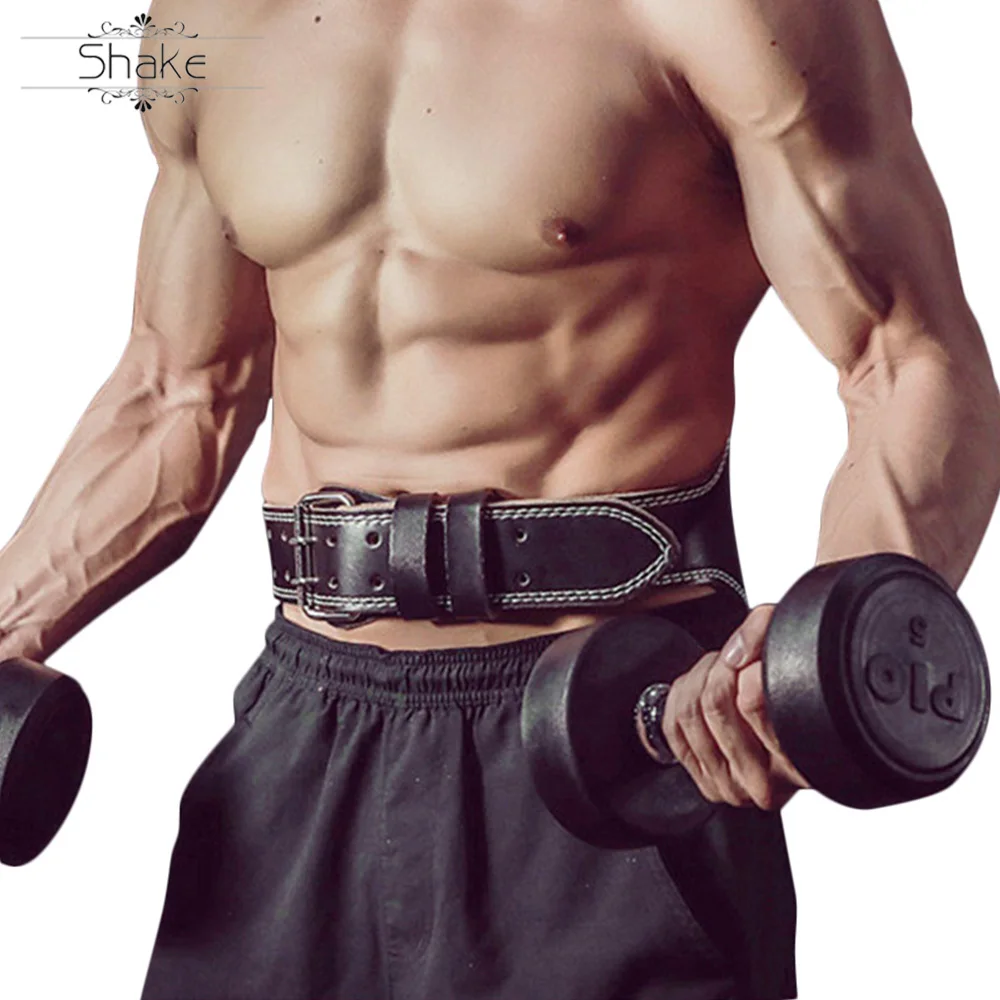 

HEHE Gym Fitness Heavy Duty Buffalo Split Leather Weightlifting Belt Custom Logo Durable Weight Lifting Waist Support BackUnisex