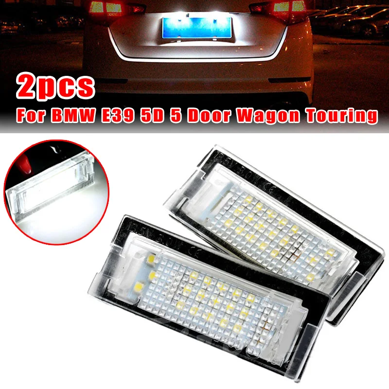 2 шт. без ошибок 18LED номер номерного знака для BMW E39 5D 5 дверный вагон высокое