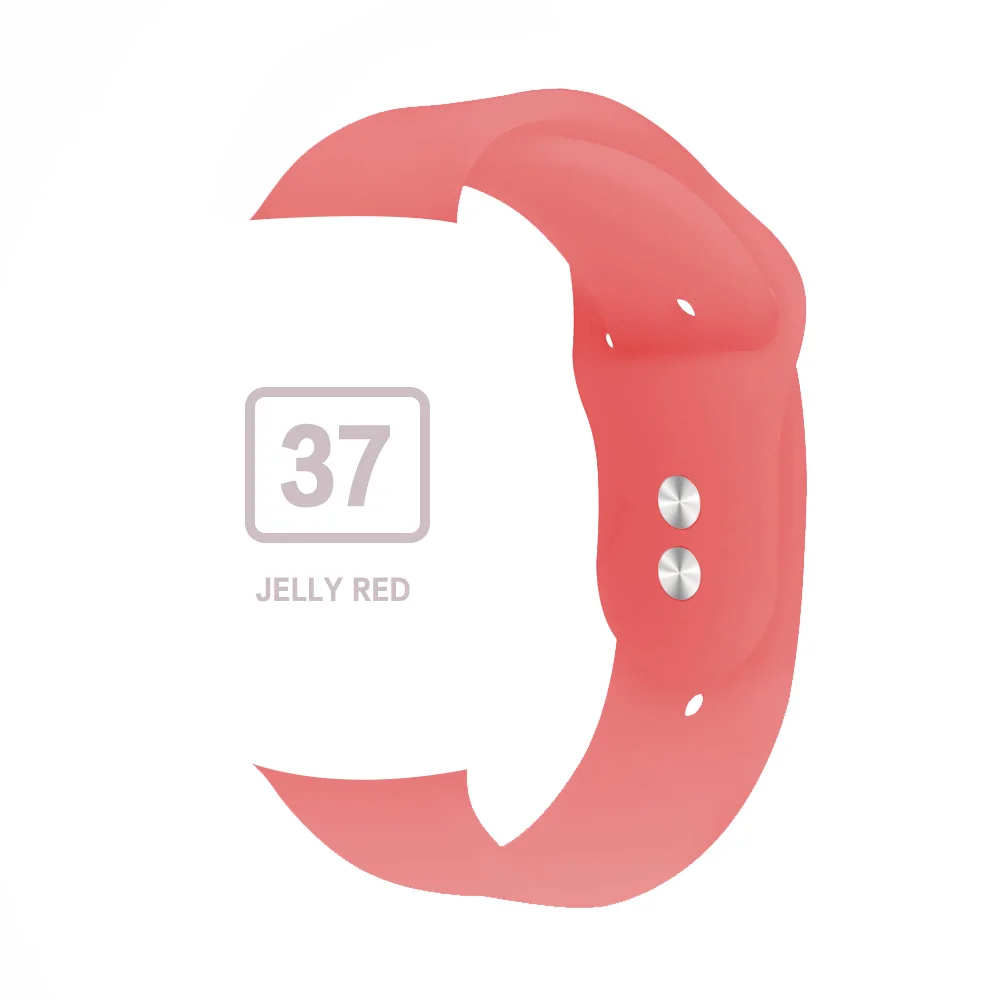 Мягкий силиконовый сменный спортивный ремешок для 38 мм Apple Watch Series1 2 3 4 5 42 мм наручный браслет ремешок для iWatch Sports Edition - Цвет ремешка: Jelly red