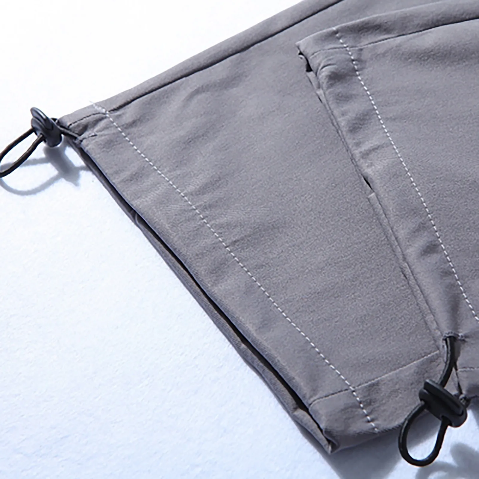 

High Waist Jogging Pants men Loose Sportwear Trousers male Drawstring Pocket Straight Leg Overalls Casual Pants Streetwear