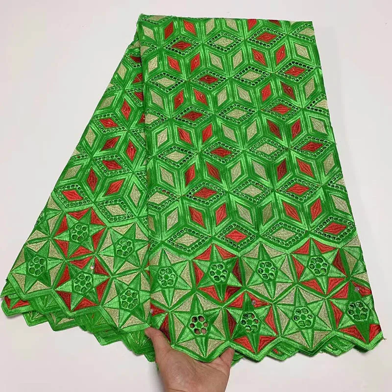 

Нигерийская гипюровая кружевная ткань высокого качества, африканская швейцарская вуаль, кружево с вышивкой камнями, ткань для одежды