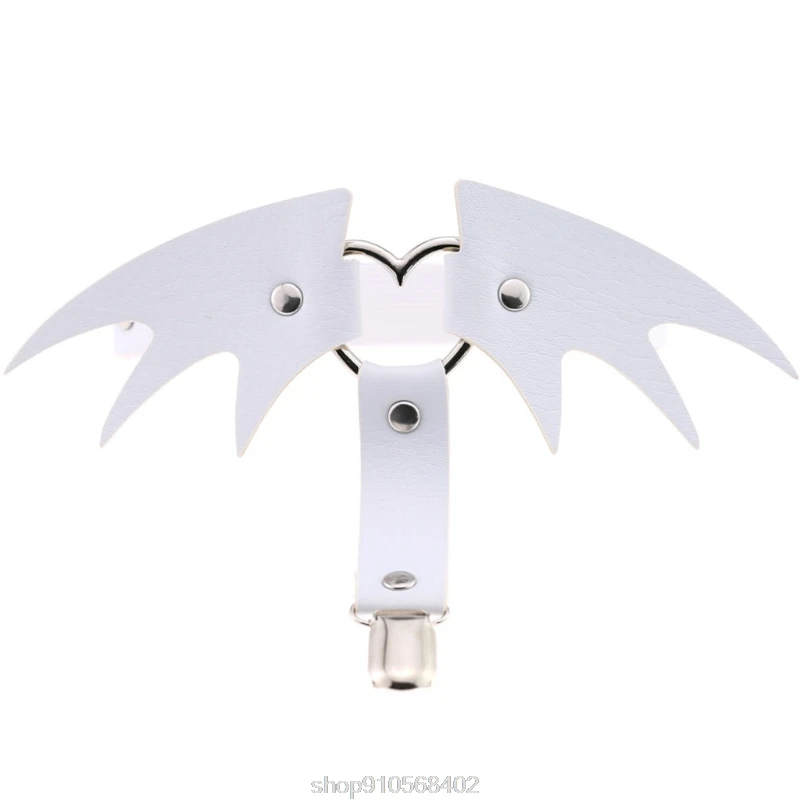 

Punk Style Faux Leather Garter Belt Metal Heart Halloween Batwings Adjustable Thigh Ring Harness Clubwear N11 20 Dropshipping