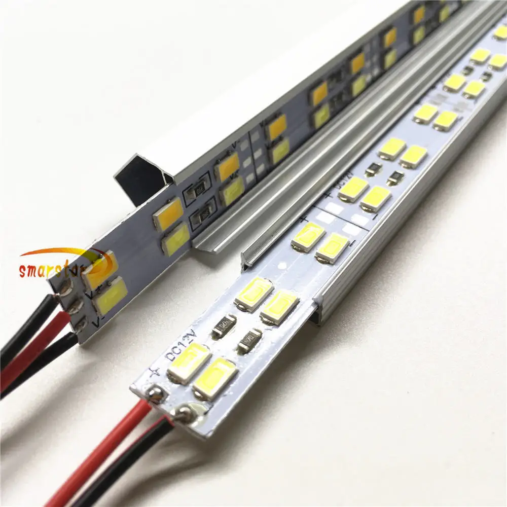 

Smarstar 0,5 м двухрядный 5630(5730) U/V-образный алюминиевый корпус жесткий светодиодный светильник постоянного тока 12 В 50 см светодиодный ная полоса ...