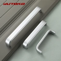yutoko aluminum alloy cabinet handles silver 96mm 320mm kitchen door straight handle pulls knobs furniture hardware drawer pulls