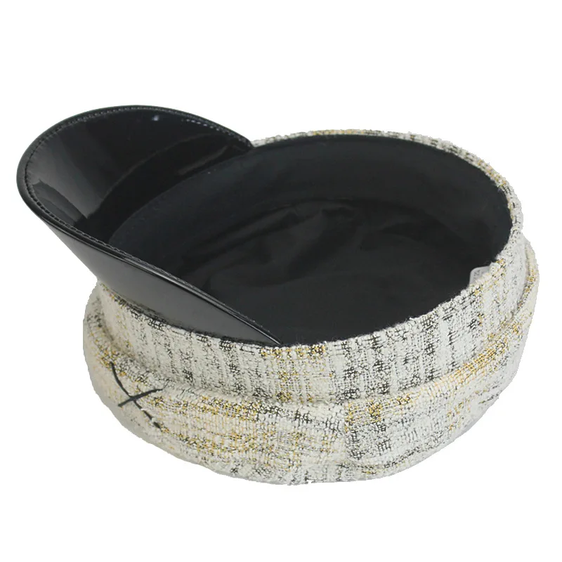 Fashion Women Wool Cotton Blend Berets Winter Autumn Octagonal Caps Stylish Artist Painter Newsboy Hats Black Grey Beret Hats