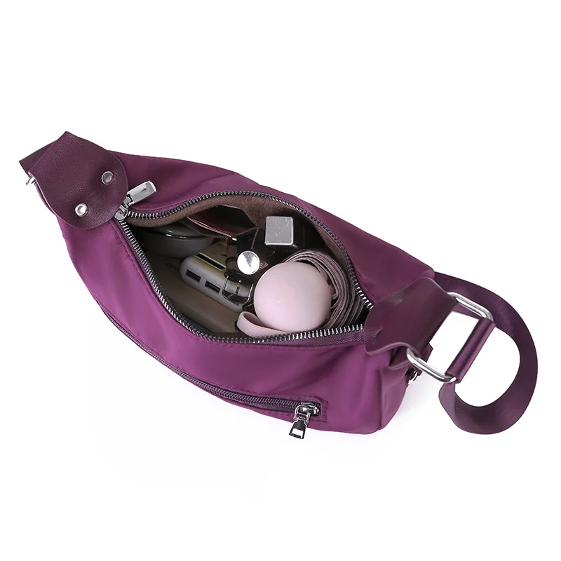 

Women Nylon Shoulder Bag High Quality Oxford Hobo Bags Trendy Portable Crossbody Handbag Lady Hot Sale Solid Color Messenger Bag