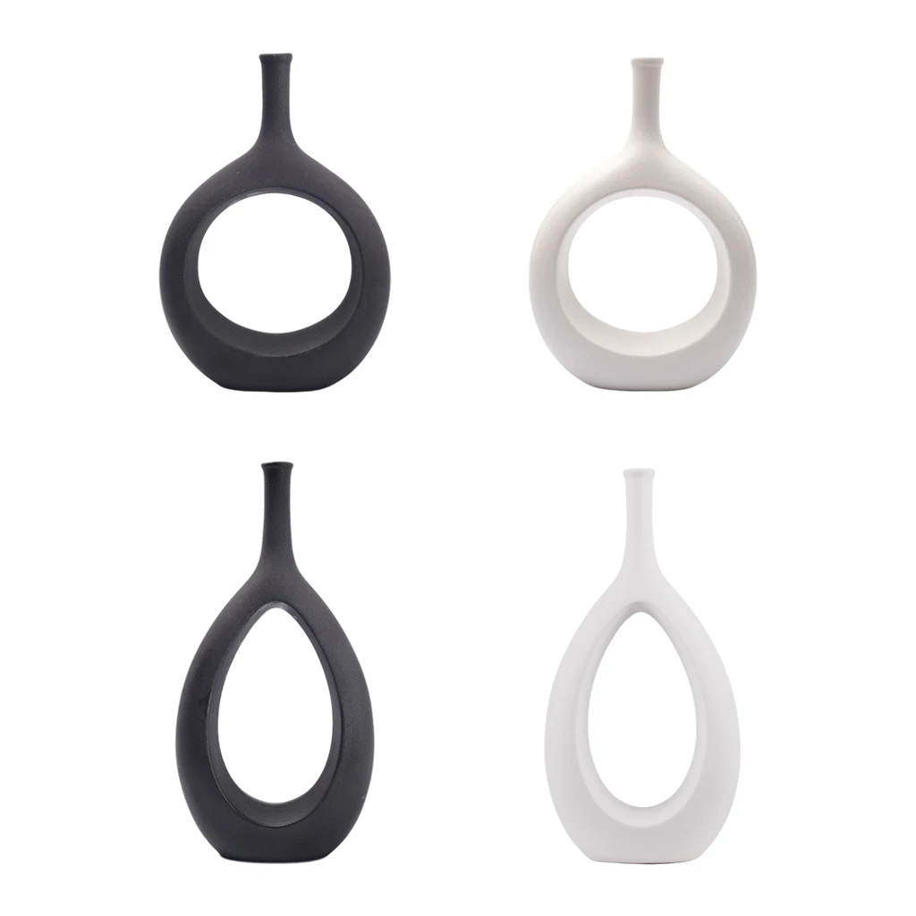 

Современная керамическая ваза с отверстиями, детали для украшения гостиной, цветочный магазин, Цветочная композиция