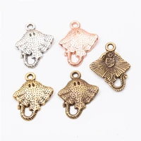 50pcslot cute manta ray charms cute ocean animal 20152mm manta ray pendant for jewelry making