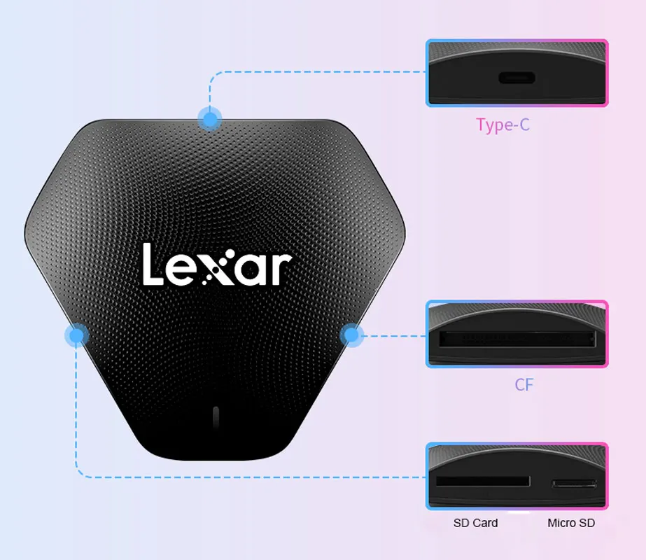 USB 3 1 кардридер Lexar SD-карта/TF-карта/CF-карта высокоскоростной Многофункциональный