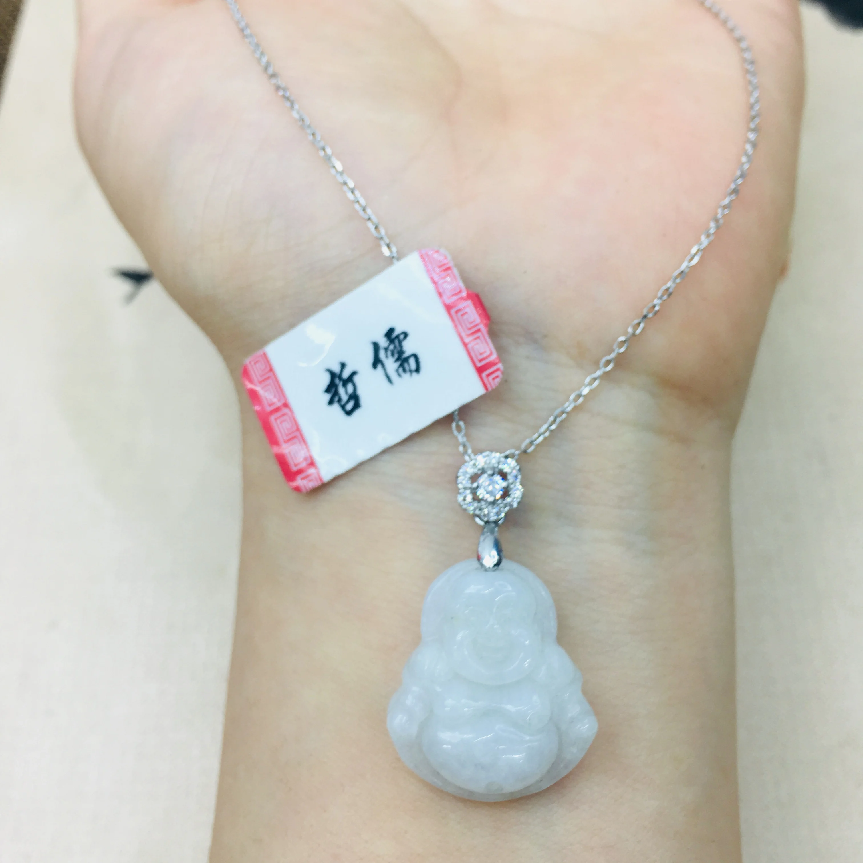 Натуральный бирманский Изумрудный нефрит резьба по льду кулон Будды с 925