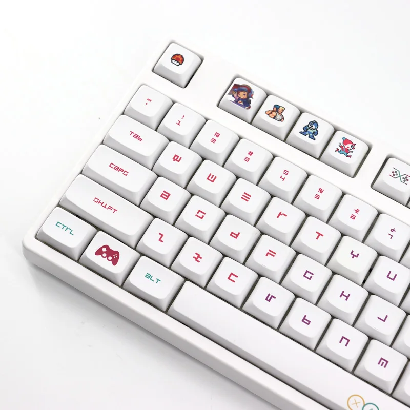 

Video Game keycaps PBT Keycaps Dye Sub OEM Profile For Cherry MX Switch 61/87/104/108 Mechanical Keyboard 134 Keys