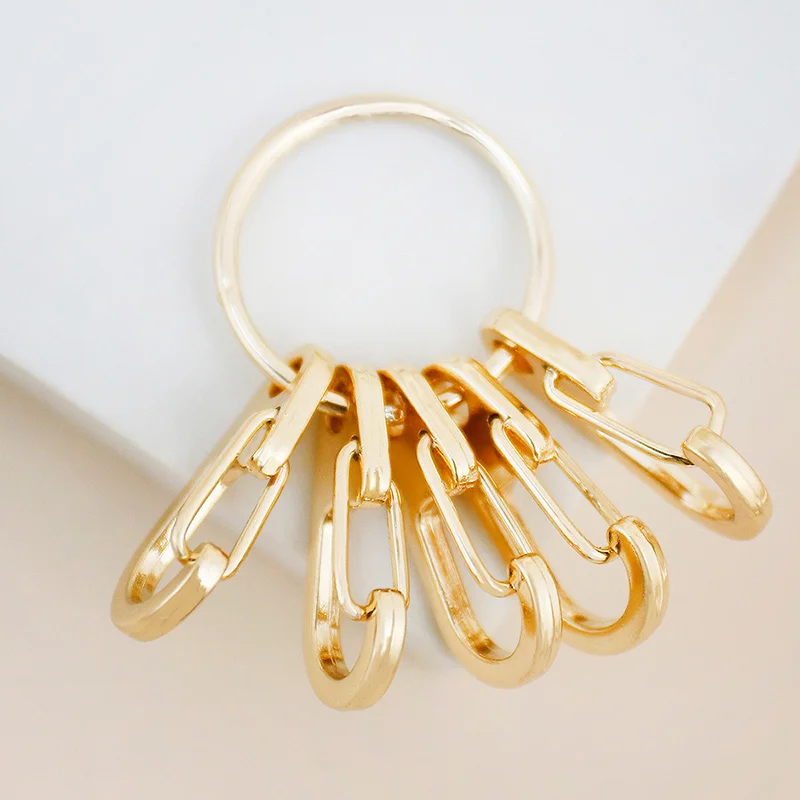 Новые идеи мини карабины из сплава зажимы крошечные Пружинные крюковые для